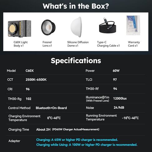 Sirui Super Lapt C60x LED ضوء الفيديو in Saudi Arabia