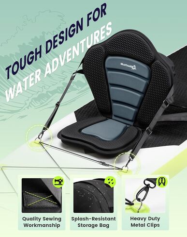Kayak Seats with Back Support, Paddle Board Seat, Universal Thicken Cushion for Inflatable Paddleboard, Sup, Canoe, Ocean Kayak in Kuwait
