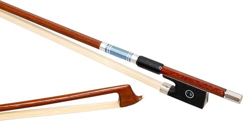 Mi & VI NB-545 Brazilwood Violin Bow 4/4 (الحجم الكامل) مع قضية القوس المشمولة | بهرج الفضة | شنت كاملة | شعر الحصان الطبيعي | الوزن المتوازن (الفضة) in Saudi Arabia