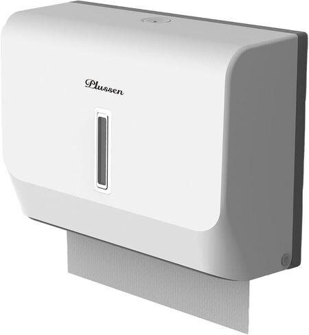 Paper Towel Dispenser Adhesive Wall Mounted,200+ Multifold Trifold c-Fold Hand Paper Towel Dispenser for Bathroom 10.8" L x 3.5" W x 8" H in Kuwait