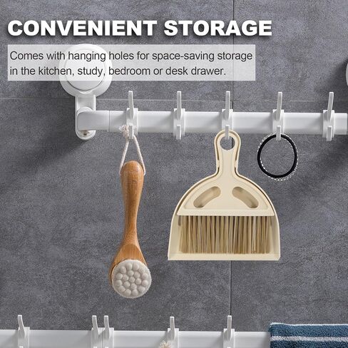 وضعت مكنسة ميني و Dustpan مكنسة اليد مع Dustpan المحمولة أدوات تنظيف المنازل للمكتب ، العداد ، الأريكة ، المطبخ ، المكتب ، العش (قبالة أبيض) in Kuwait