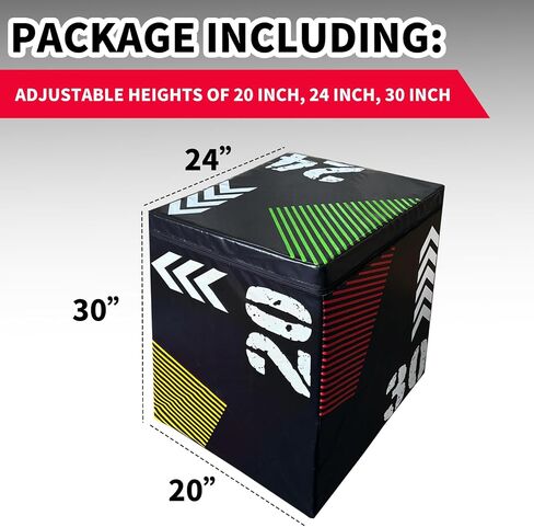 Plyo Jumping Exercise Box, 3 in 1 Plyo Jumping Box for Exercise,Soft Jump Box for Home Gym Workout Trainer in Saudi Arabia