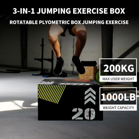 Plyo Jumping Exercise Box, 3 in 1 Plyo Jumping Box for Exercise,Soft Jump Box for Home Gym Workout Trainer in Saudi Arabia