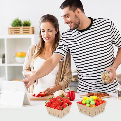 60 حزمة سلة توت الألياف اللب ، حاويات مقولبة تنفيس لفرقة الفراولة عنب العنب عنب العنب ، حاويات سلة سوق مزارع صغيرة in Saudi Arabia