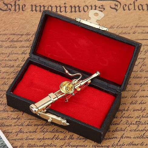 أداة Bassoon Bassoon Instrument Brooch Mini Instrument Brooch Gold Plating Copper Bassoon Musical آلة موسيقية Bassoon Brooch مع صندوق هدية in Saudi Arabia