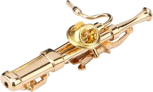 أداة Bassoon Bassoon Instrument Brooch Mini Instrument Brooch Gold Plating Copper Bassoon Musical آلة موسيقية Bassoon Brooch مع صندوق هدية in Saudi Arabia