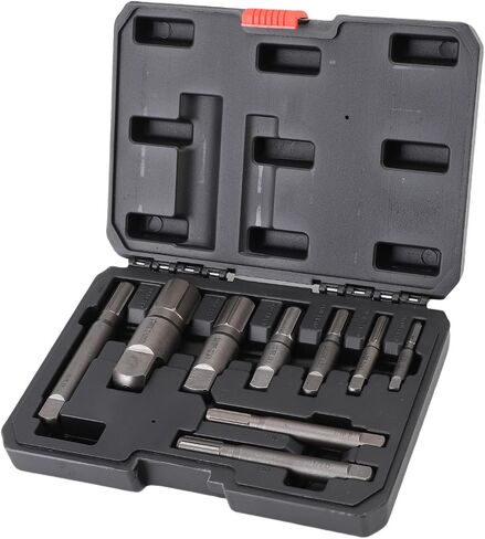 مجموعة مستخرج 9 PCS ، مستخلصات أنابيب CRMO الصلب الثقيلة مع مجموعة أدوات إزالة الأنابيب المكسورة مربع التخزين للصيانة in Saudi Arabia