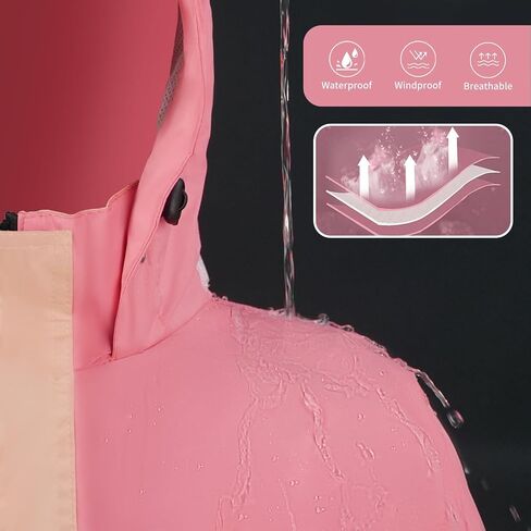 Rain Suit for Women, Waterproof Rain Jacket & Trouser with Reflective Srtip, Rain Gear for All-Sport Anti-storm in Saudi Arabia