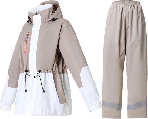 Rain Suit for Women, Waterproof Rain Jacket & Trouser with Reflective Srtip, Rain Gear for All-Sport Anti-storm in Saudi Arabia