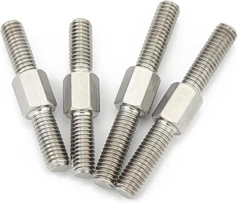 304 Stainless Steel Left and Right Thread Dual Head Threaded Bar Stud Bolts M4-M16,(M5x60(3pcs)) in Saudi Arabia