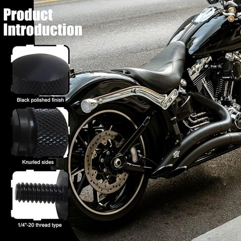 2pcs استبدال مقعد الترباس ل harley fatbob/streetbob/softail/dyna - إنشاء الألومنيوم 1/4 "-20 حجم الخيط بواسطة ytxxdeus in Saudi Arabia
