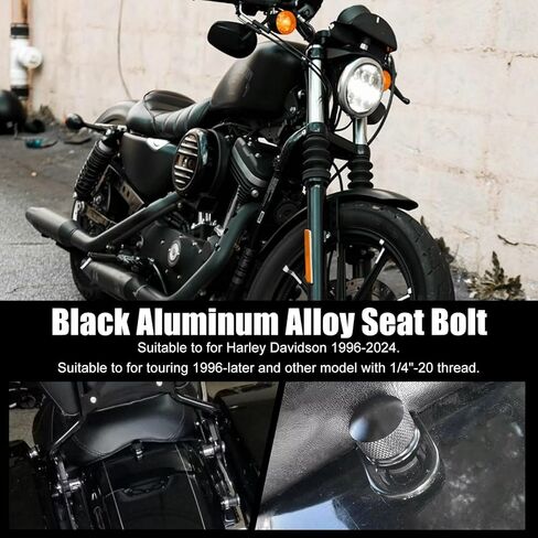 2pcs استبدال مقعد الترباس ل harley fatbob/streetbob/softail/dyna - إنشاء الألومنيوم 1/4 "-20 حجم الخيط بواسطة ytxxdeus in Saudi Arabia