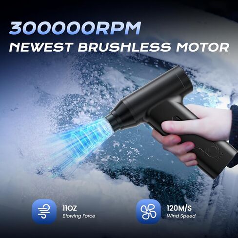 Compressed Air Duster, 300000RPM Air Duster Electric Cleaner for Keyboard, PC Deep Cleaning, Cordless Air Blaster, Replace Compressed Air Can-No Canned Air Duster,Rechargeable Air Blower in Saudi Arabia