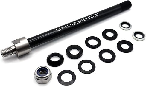 دراجة عالمية من خلال محول Hitch محور الدراجة-M12x1.0/1.5/1.75 من خلال المحور (157-192 مم) ، 304 من الفولاذ المقاوم للصدأ و 6061-T6 عمود الألومنيوم لمقطورات دراجة ثول ودراجات محورية. in Kuwait