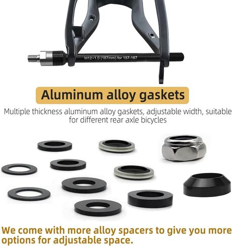 دراجة عالمية من خلال محول Hitch محور الدراجة-M12x1.0/1.5/1.75 من خلال المحور (157-192 مم) ، 304 من الفولاذ المقاوم للصدأ و 6061-T6 عمود الألومنيوم لمقطورات دراجة ثول ودراجات محورية. in Kuwait