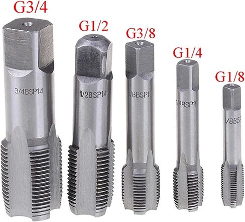 مجموعة بتات الحفر ، G1/8 1/4 3/8 1/2 Taper Pipe Tap NPT أدوات قطع خيط المسمار المعدنية 1PCS in Saudi Arabia