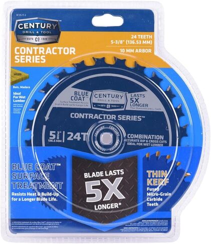 Century Drill & Tool 10213 10 "40 T Construction Circular Saw Flade ، أسنان كربيد C3 متينة ، فتحات الحرارة ، قطع دقيقة ، اهتزاز منخفضة in Saudi Arabia