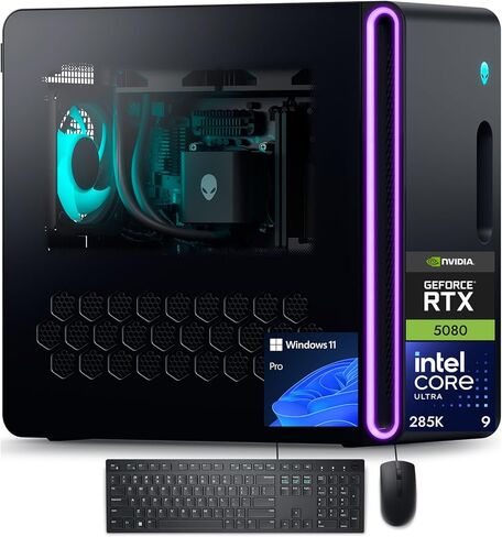 Dell Alienware Aurora R16 Gaming PC - NVIDIA RTX 5080 GDDR7 16GB (Beats RTX 4090) • Intel Ultra 9 285K (حتى 5.7 جيجا هرتز) in Saudi Arabia