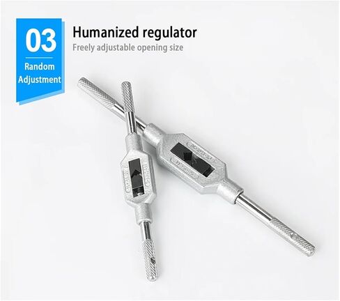 Drill Tap Bit Set, Adjustable Wrench Thread Tap Handle Spanner Steel Hand Taps Reamer Tools 1pcs in Saudi Arabia