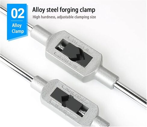 Drill Tap Bit Set, Adjustable Wrench Thread Tap Handle Spanner Steel Hand Taps Reamer Tools 1pcs in Saudi Arabia