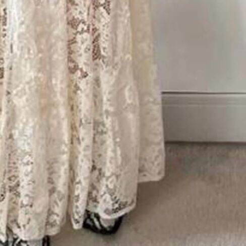 Women Fairy Lace Maxi Skirt Y2K Vintage Sheer Mesh Lace Floral Bodycon Long Skirt Sexy See-Through Half Slip Skirts in Saudi Arabia