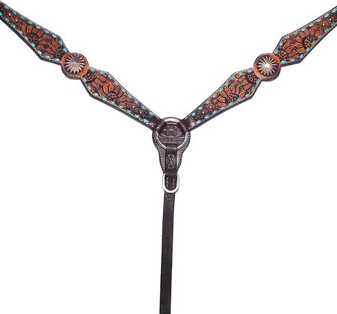 Genuine Western American Leather Horse Premium Headstall & Breast Collar Set in Saudi Arabia