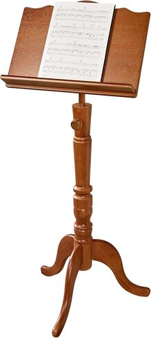 Touch of Class Ayden Music Stand Windsor Oak - ارتفاع قابل للتعديل - يقف خشبي للموصلات والمرحلة والمسرح والمحاضرات in Saudi Arabia