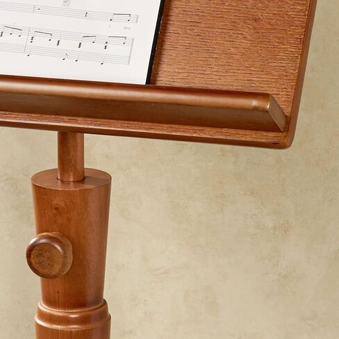Touch of Class Ayden Music Stand Windsor Oak - ارتفاع قابل للتعديل - يقف خشبي للموصلات والمرحلة والمسرح والمحاضرات in Saudi Arabia