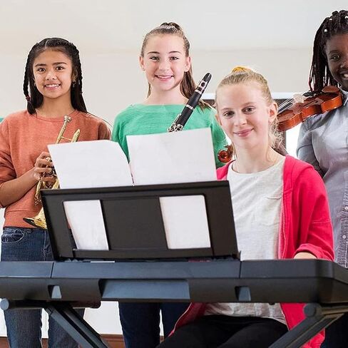 حامل الموسيقى الكبيرة الأصلية. متوافق مع Yamaha PSR/YPT/KB/P/DGX Series SCORE SCORE ، موقف موسيقى لوحة المفاتيح مع 4 مقطع كتب موسيقى in Kuwait