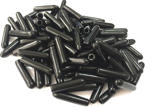 SF9000 PVC مرنة فينيل جولة جولة الطرف الأغطية الصلب أغطية سلك الأسلاك السلكية واقي لوقاية الخيط (DIA الداخلي 1.5 مم ، أسود) in Kuwait