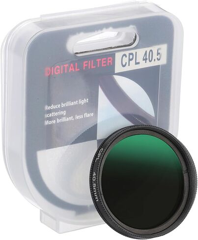 PATIKIL 82mm Circular Polarizer Filter, Camera Lens Filter Slim Optical Glass with Len Cap for Video Vlog Portrait Photography, Black in Saudi Arabia