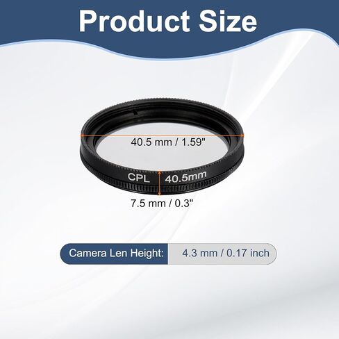PATIKIL 82mm Circular Polarizer Filter, Camera Lens Filter Slim Optical Glass with Len Cap for Video Vlog Portrait Photography, Black in Saudi Arabia