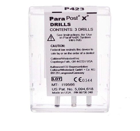 Dental Coltene ParaPost X Drills 3pcs per Kit in Kuwait