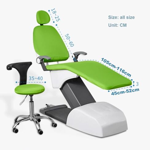 4Pcs Dental Chair Covers Set, Washable Seat & Headrest Protectors for Dentist Equipment, Durable Backrest Covers, Professional Hygiene Accessories for Dental Clinics in Saudi Arabia