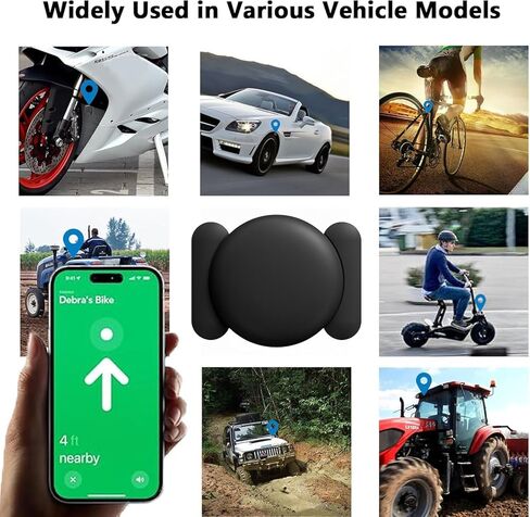 Vehicle GPS Tracker,No Subscription Car Tracker Works with Apple Find My App(iOS Only),Real-Time Monitoring Hidden Tracking Device for Car,Van,Motorbike,Caravan,Motorcycle-White,2PCS in Saudi Arabia