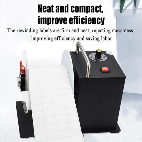 Adjustable Speed Label Rewinder, Automatic Sticker Rewinder, Max Label Width 80mm, Max Label Diameter 138mm, Silent Design, Magnetic Suction Structure, for Clothing, Logiste in Saudi Arabia