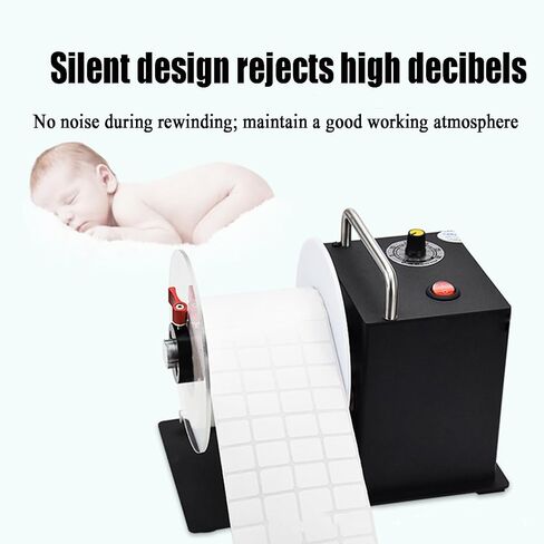 Adjustable Speed Label Rewinder, Automatic Sticker Rewinder, Max Label Width 80mm, Max Label Diameter 138mm, Silent Design, Magnetic Suction Structure, for Clothing, Logiste in Saudi Arabia