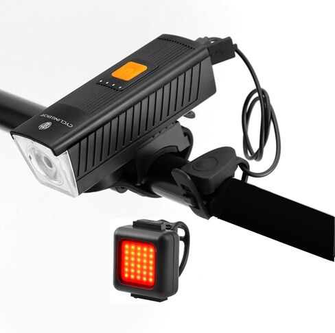 ENGWE E Bike Headlight 1200mAh Rechargeable USB with Louder Horn 130db,Electric Bicycle Front Light and Bike Taillight Waterproof in Saudi Arabia