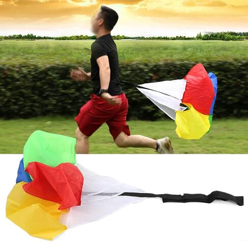 Kids Running Speed Training, Speed Drills Resistance Parachute Running Sprint Chute Soccer, Children Colorful Resistance Umbrella Physical Training Running in Saudi Arabia