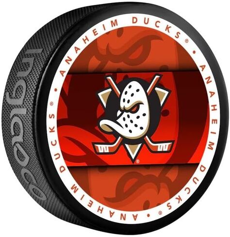 Ducks Officially Licensed Medallion Design Hockey Puck in Saudi Arabia