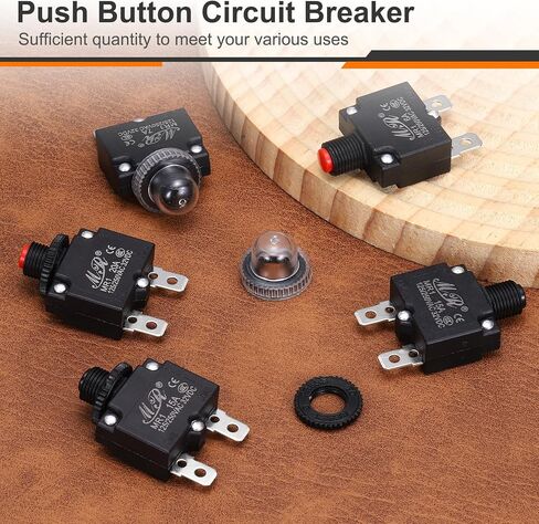 Meccanixity 2 PCS 10AMP PUSH BUNTUR BRUSHER ، 125/250V AC 32V DC MANUAL RESEC in Saudi Arabia