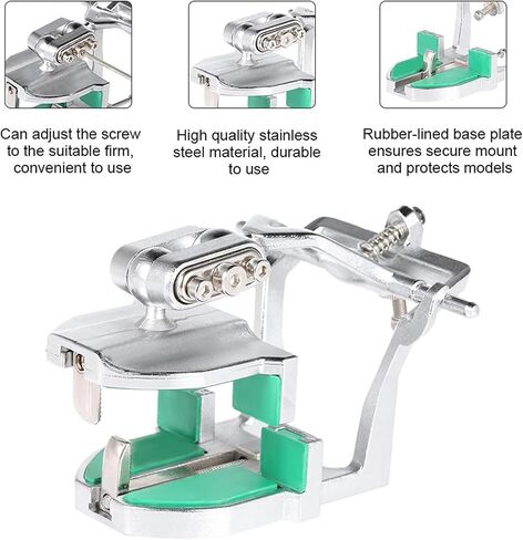 Adjustable Dental Tooth Articulator, Articulator Dental Lab Tool with Screw Driver, Assists in Prosthodontic Appliances, Suitable for Dental Laboratory Dentists and Students Learning in Saudi Arabia