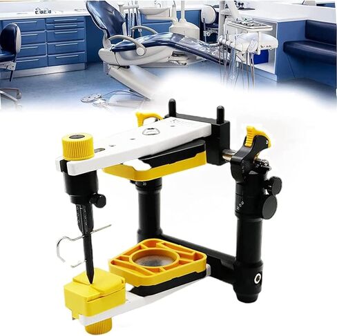 مصنوع أسنان أسنان معدنية ، مفصلية فم كاملة من الفم شبه قابل للتعديل مع طاولة نقل القوس الوجه القياسية ، نطاق ميل الكاحل الرصاص: 15 ° -60 ° ، لمختبر الأسنان in Kuwait