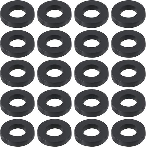 100Pcs Tension Rod Washers Replacement Part ID 5mm OD 11mm 2mm Thickness Nylon Washers for Drum Tension Rods 5mm in Diameter, Black in Saudi Arabia