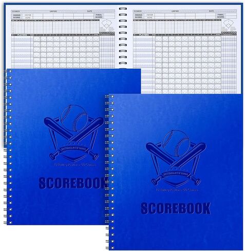 Marspark 2 PCS Baseball Softball Score Score 13 × 11 بوصة 60 لعبة نقاط البيسبول Premium الحفاظ على كتاب SPOON BOOD SCORT BOOK لـ STATS COATH DESCREVERS ANVALY SCHENER in Kuwait
