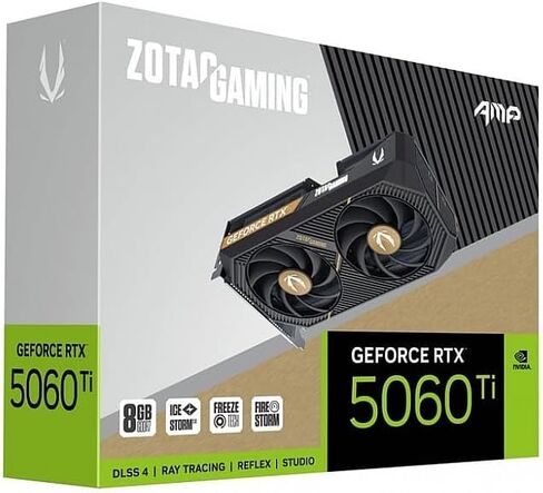 ZOTAC Gaming GeForce RTX 5060 Ti 16GB Twin Edge OC DLSS 4 16GB GDDR7 128-bit 28 Gbps PCIE 5.0 Gaming Graphics Card, IceStorm 2.0 Cooling, SFF-Ready, ZT-B50620H-10M in Saudi Arabia
