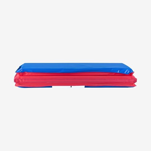 kindermat ، سميكة 5/8 "مع قسم وسادة ، حصيرة راحة 4 قطاعات ، 45" × 19 "× 5/8" ، أحمر/أزرق مع الرمادي الرمادي ، رائع للمدرسة ، والرعاية النهارية ، والسفر ، والمنزل ، مصنوعة في الولايات المتحدة الأمريكية in Kuwait