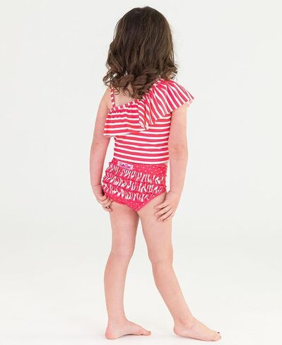 RuffleButts Girls UPF50+ Sun Protection One Shoulder Ruffle Tankini Two Piece Swimsuit in Saudi Arabia