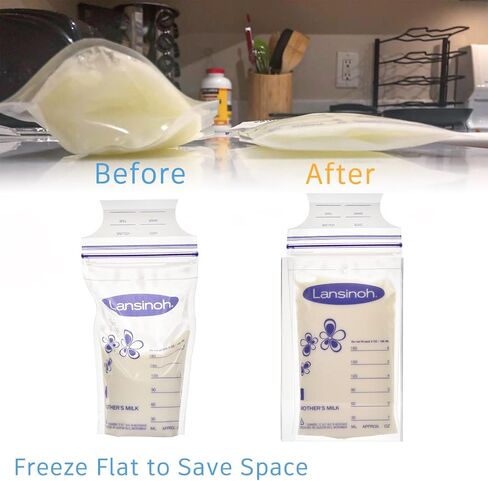 Freeze Flat Breast Milk Storage Bag |Breastmilk Freezer Flattener Kit Make Mother's Milk Bags Organizer Even to Save Refrigerator Space | Fit 3 4 5 6oz, 2-Pack | 6.3"x3.66"x0.78"in, Stackable, Clear Acrylic in Kuwait