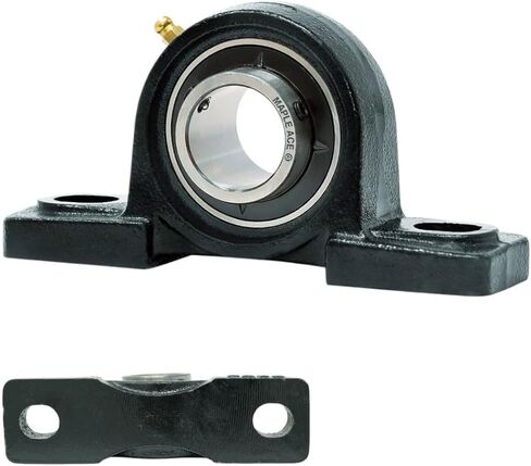 Maple Ace UCP206-19 كتلة وسادة تحمل 1-3/16 "تتحمل ، 2-bolt ، محاذاة الذات ، صلبة ، ثقيلة (Qty 2) in Saudi Arabia
